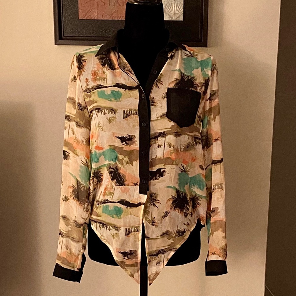 Love Tree Long Sleeve Button Down Shirt